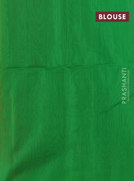 Red & Green Kora Silk Cotton Saree