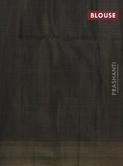 Peacock Green & Olive Green Kora Silk Cotton Saree
