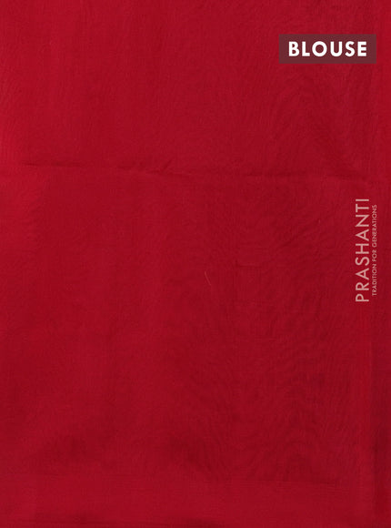 Rust & Red Kora Silk Cotton Saree