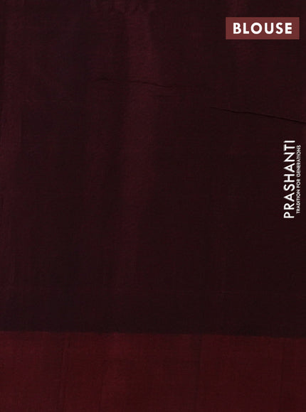 Blue & Maroon Kora Silk Cotton Saree