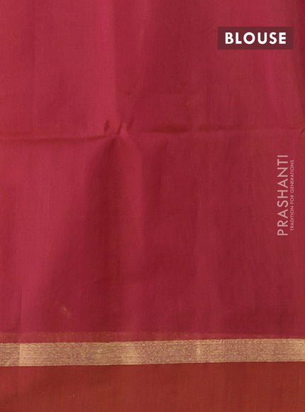 Pink & Mustard Kora Silk Cotton Saree