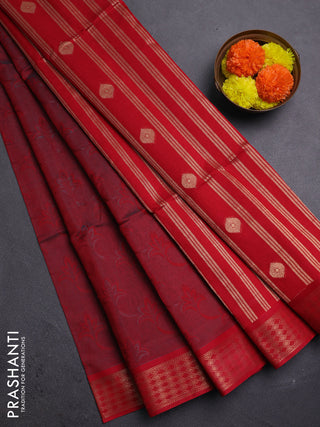 Red Kora Silk Cotton Saree