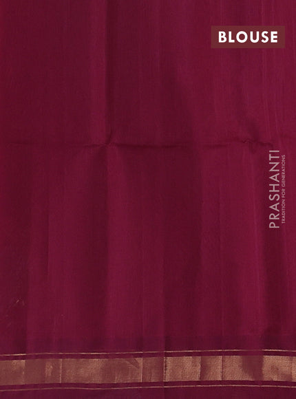 Rust & Wine Kora Silk Cotton Saree