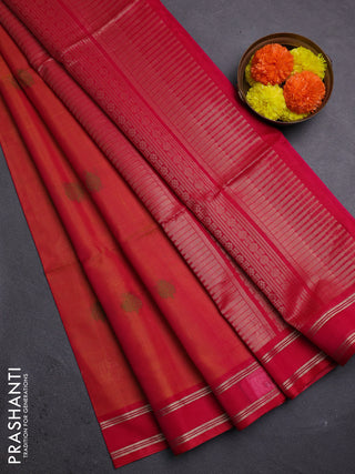 Mustard & Pink Kora Silk Cotton Saree