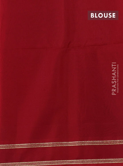Mustard & Maroon Kora Silk Cotton Saree