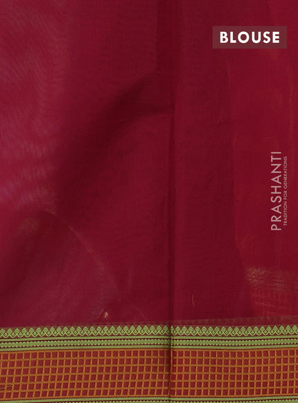 Violet & Red Kora Silk Cotton Saree