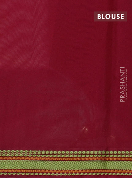 Purple & Maroon Kora Silk Cotton Saree