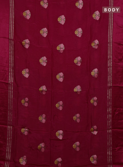 Pink & Violet Semi Mysore Silk - Contrast Blouse