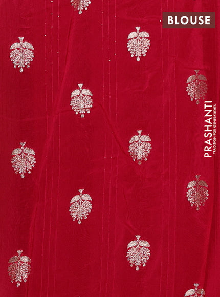 Yellow & Pink Semi Mysore Silk - Contrast Blouse