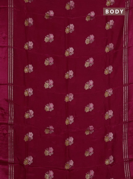 Pink & Orange Semi Mysore Silk - Contrast Blouse