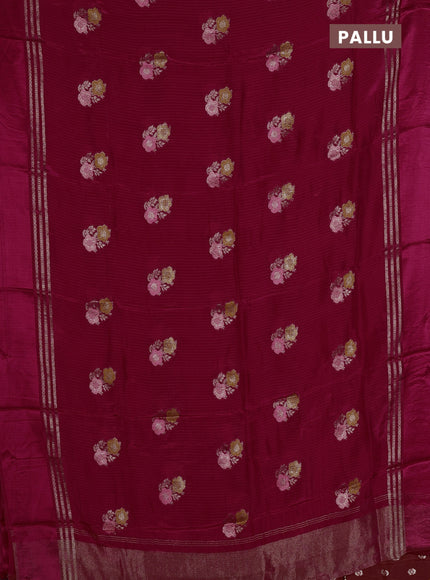 Pink & Orange Semi Mysore Silk - Contrast Blouse