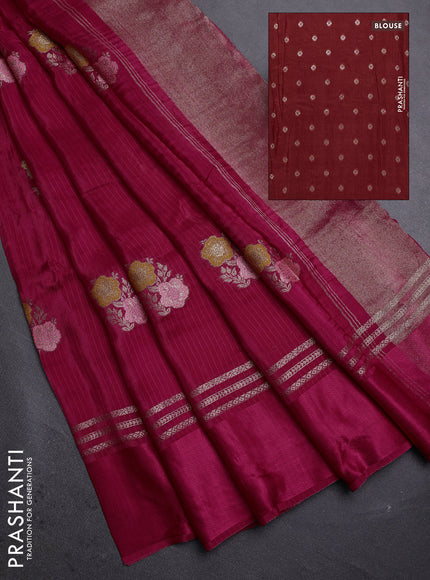 Pink & Orange Semi Mysore Silk - Contrast Blouse