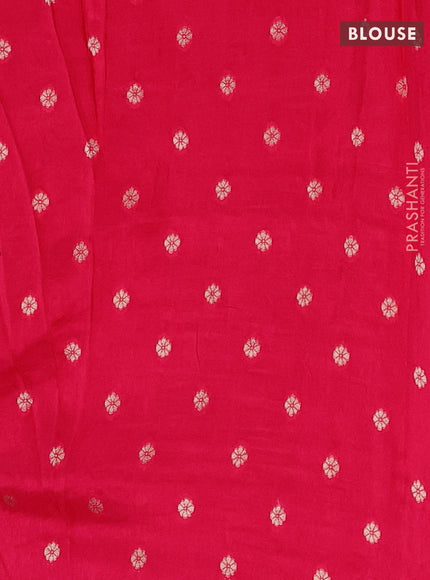 Black & Pink Semi Mysore Silk - Contrast Blouse