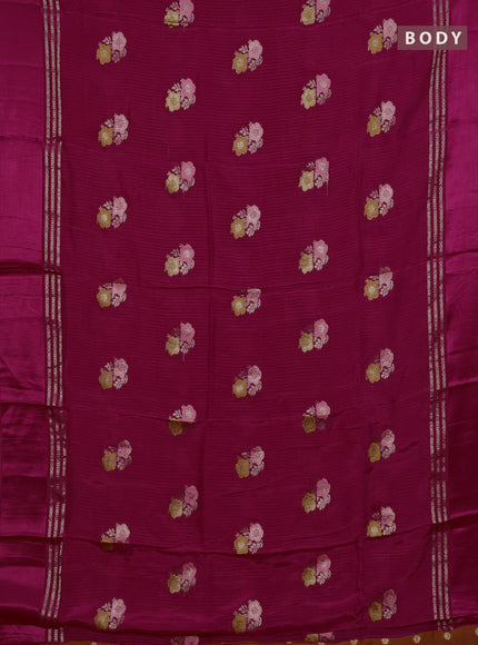 Pink & Orange Semi Mysore Silk - Contrast Blouse