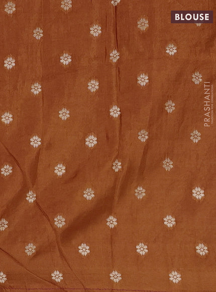 Pink & Orange Semi Mysore Silk - Contrast Blouse
