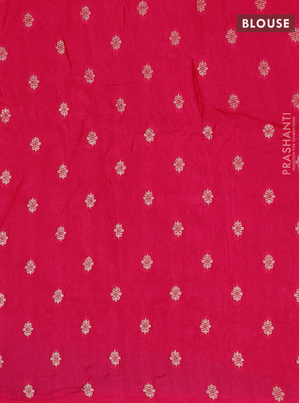 Orange & Pink Semi Mysore Silk - Contrast Blouse