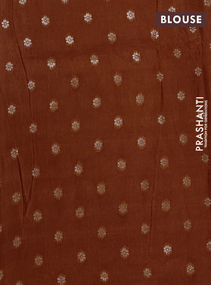 Candy Pink & Orange Semi Mysore Silk - Contrast Blouse
