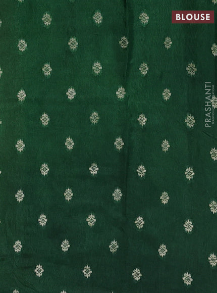 Red & Green Semi Mysore Silk - Contrast Blouse