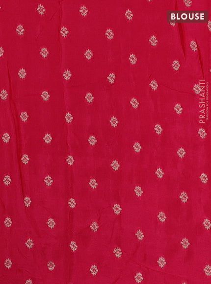 Orange & Pink Semi Mysore Silk - Contrast Blouse