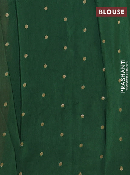 Red & Green Semi Mysore Silk - Contrast Blouse