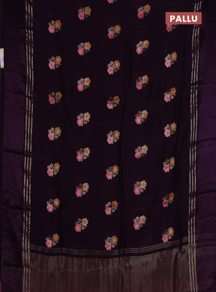 Violet & Pink Semi Mysore Silk - Contrast Blouse