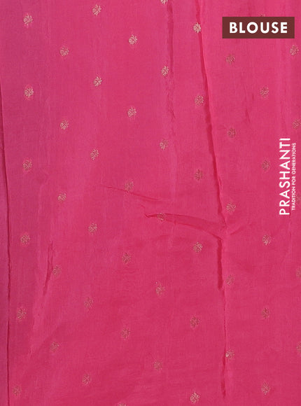 Violet & Pink Semi Mysore Silk - Contrast Blouse