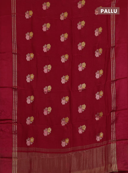Red & Green Semi Mysore Silk - Contrast Blouse
