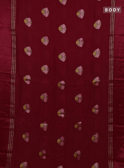 Red & Green Semi Mysore Silk - Contrast Blouse