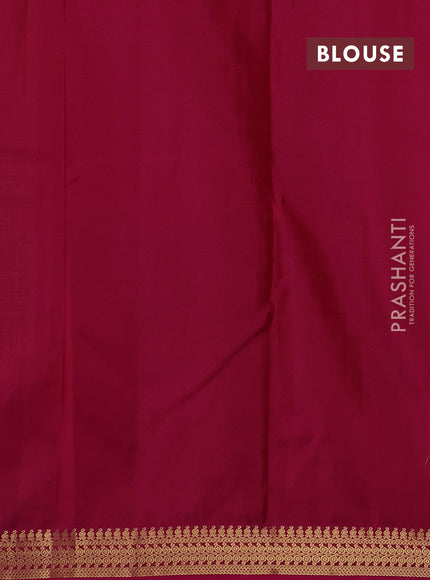 Onion Pink & Pink Pure Kanchipuram Silk Saree - Checks