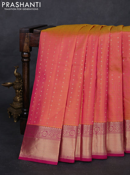 Pink Pure Kanchipuram Silk Saree - 1000 Buttas