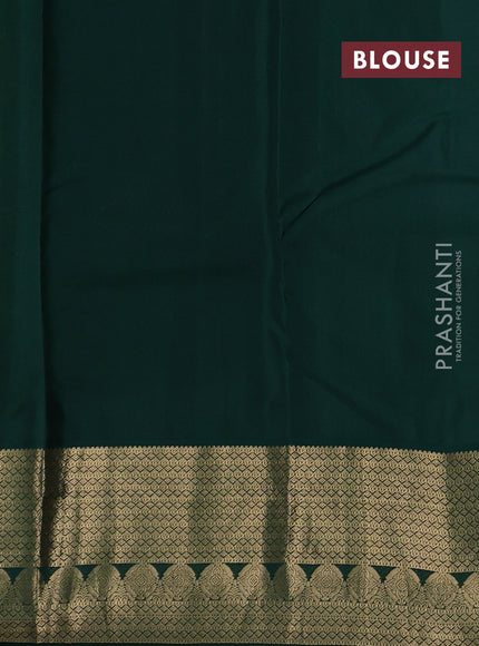 Pista Green & Green Pure Kanchipuram Silk Saree - Buttas