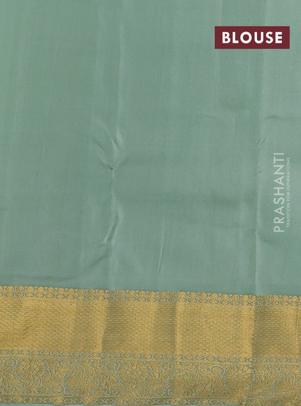 Pastel Green Pure Kanchipuram Silk Saree - Buttas