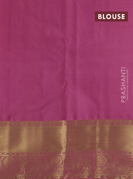 Mauve Pink Pure Kanchipuram Silk Saree - Buttas