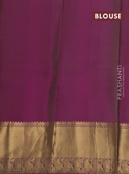 Pastel Green & Pink Pure Kanchipuram Silk Saree - Buttas