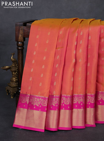 Pink Pure Kanchipuram Silk Saree - Buttas