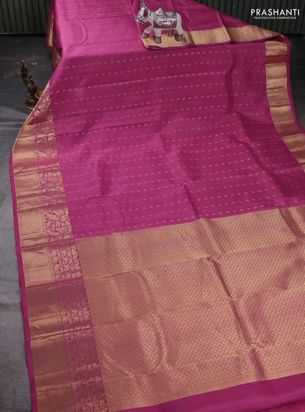 Onion Pink Pure Kanchipuram Silk Saree - Buttas