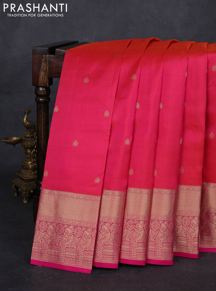 Pink Pure Kanchipuram Silk Saree - Buttas