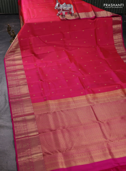 Pink Pure Kanchipuram Silk Saree - Buttas
