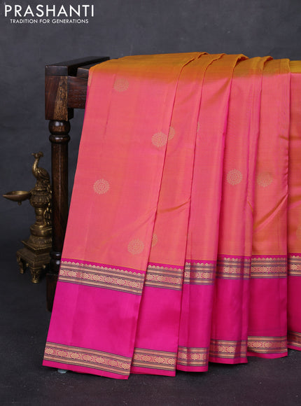 Pink Pure Kanchipuram Silk Saree - Buttas
