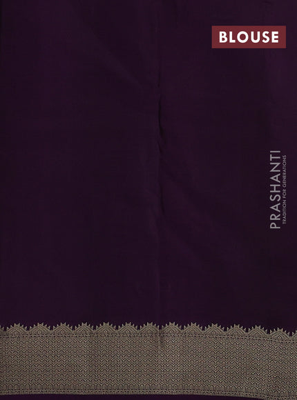 Violet Pure Kanchipuram Silk Saree - Buttas
