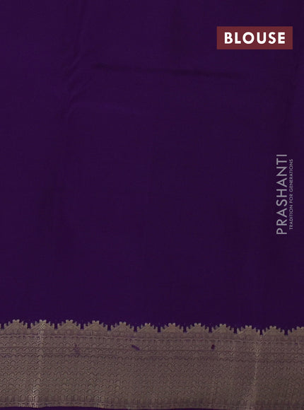 Violet Pure Kanchipuram Silk Saree - Buttas