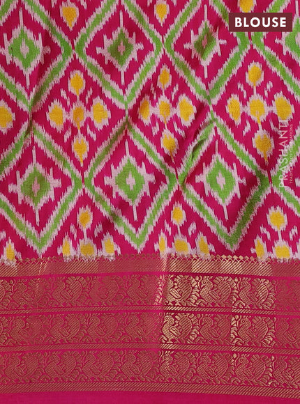 Yellow & Red Pochampally Silk - Digital Prints