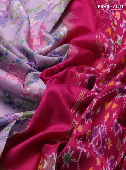 Lavender & Pink Pochampally Silk - Digital Prints