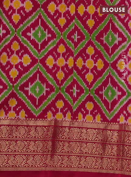 Yellow & Red Pochampally Silk - Digital Prints