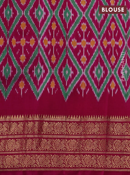 Peach & Pink Pochampally Silk - Digital Prints