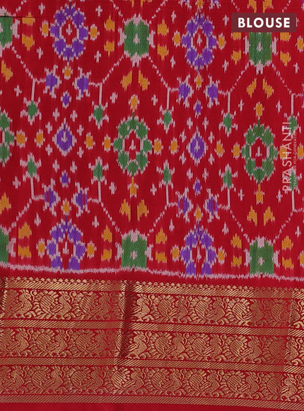 Red Pochampally Silk - Digital Prints