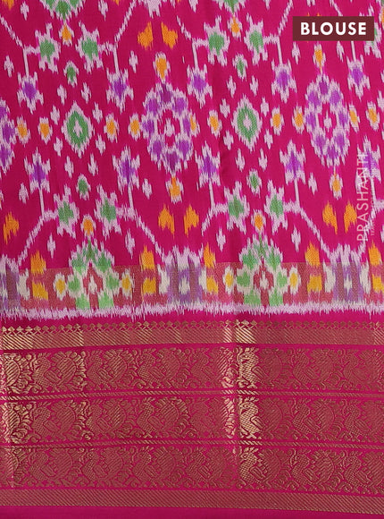 Pastel Pink & Pink Pochampally Silk - Digital Prints