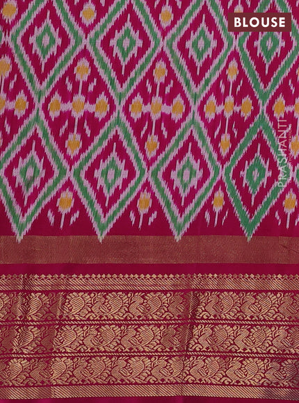 Peach & Pink Pochampally Silk - Digital Prints