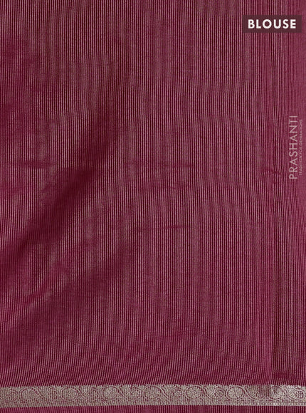 Pink Art Tussar Silk - Embroidery
