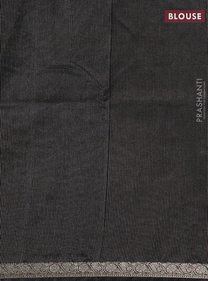 Black Art Tussar Silk - Embroidery